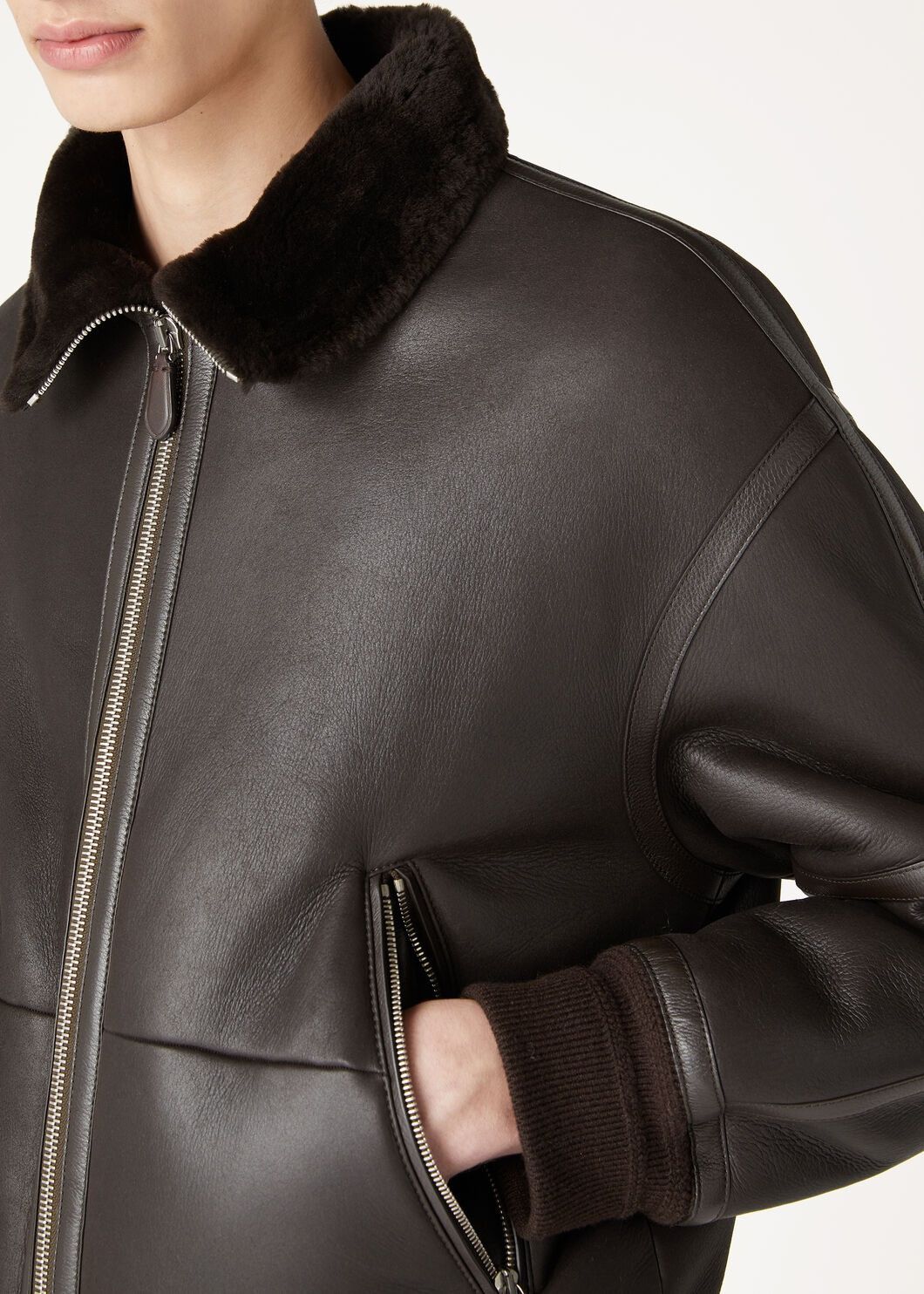 Loro Piana o1srvl11e0925 Peter Bomber Jacket in Dark Brown Size US S / EU 44-46 / 1 - 3 Thumbnail