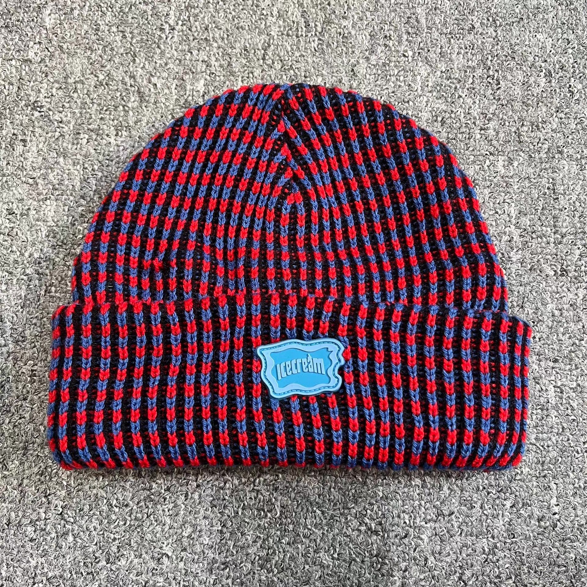 Billionaire Boys Club BBC ICECREAM speckled IC rubber patch knit beanie Q7 Size ONE SIZE - 2 Thumbnail