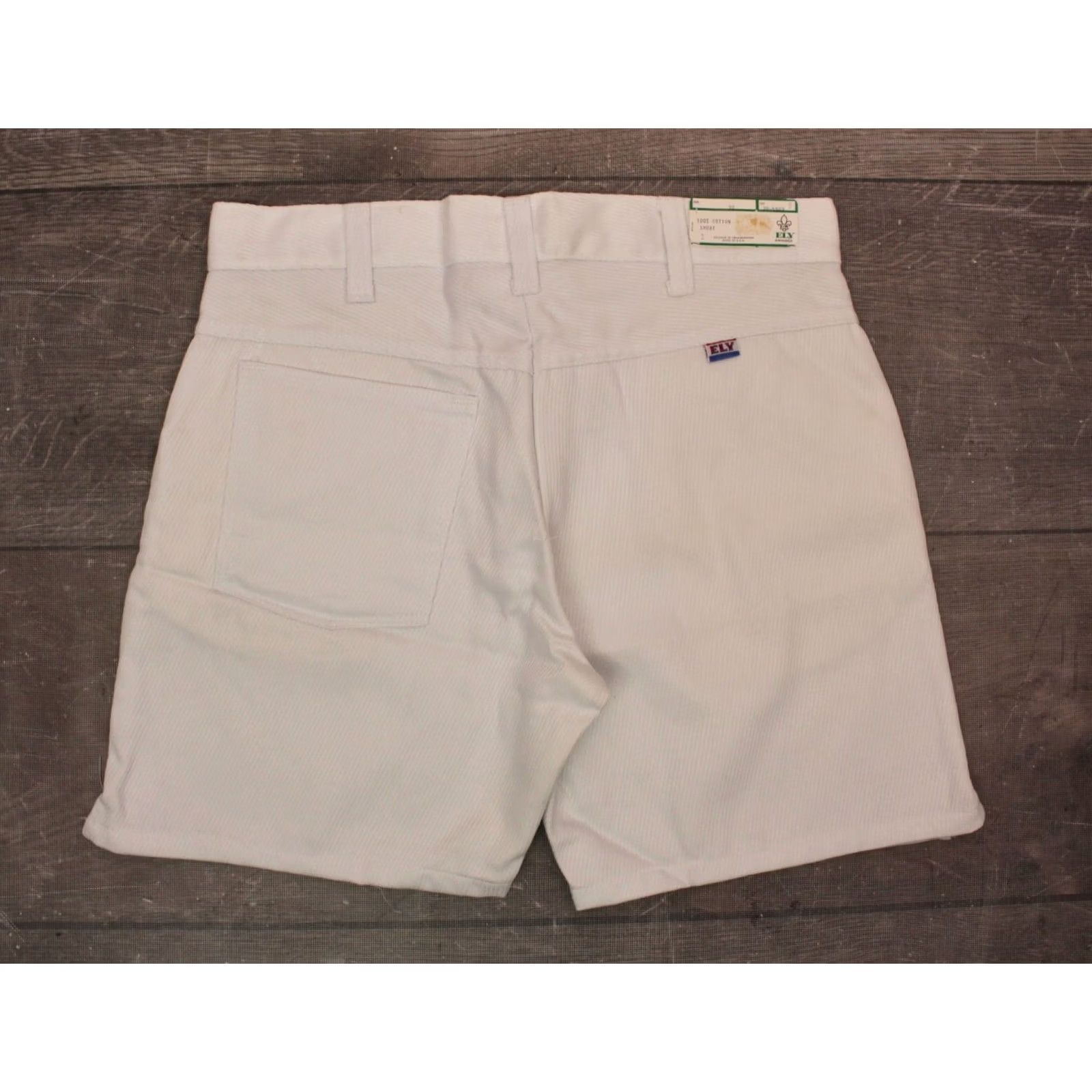 Vintage Ely Shorts Shirt White 1960s Vintage NOS 60s Cotton Waist 32 Mens Size US 32 / EU 48 - 2 Thumbnail