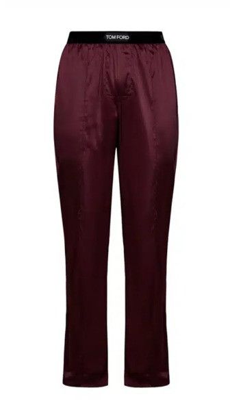 Tom Ford o1sndg1025 IST4H20 Pajama Pant in Burgundy Size US 32 / EU 48 - 1 Thumbnail