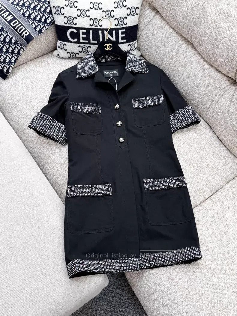 Chanel Chanel Four-pocket sequin short-sleeved dress Size XS / US 0-2 / IT 36-38 - 2 Thumbnail
