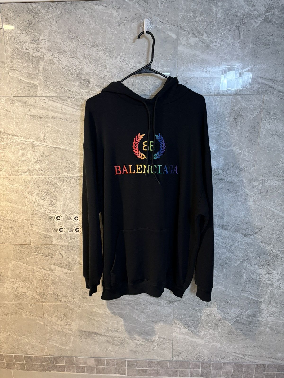 Balenciaga Balenciaga Rainbow Logo Hoodie Size US S / EU 44-46 / 1 - 1 Thumbnail