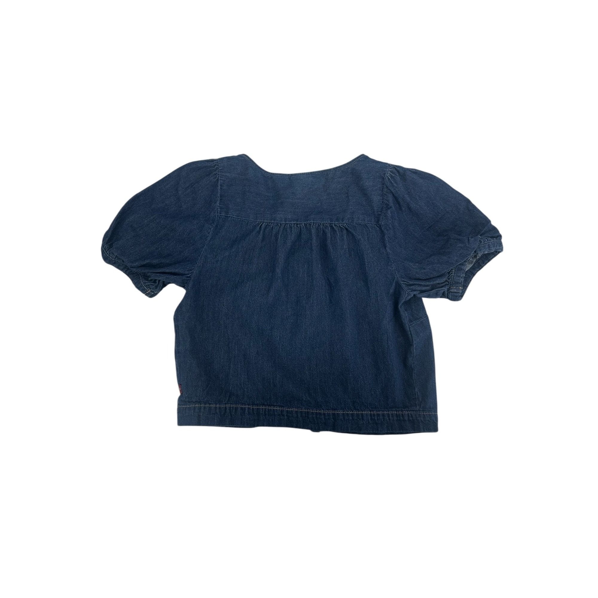 Levi's Levi’s Top - Dark Wash Denim Puff Sleeve Crop - Small Size S / US 4 / IT 40 - 5 Thumbnail