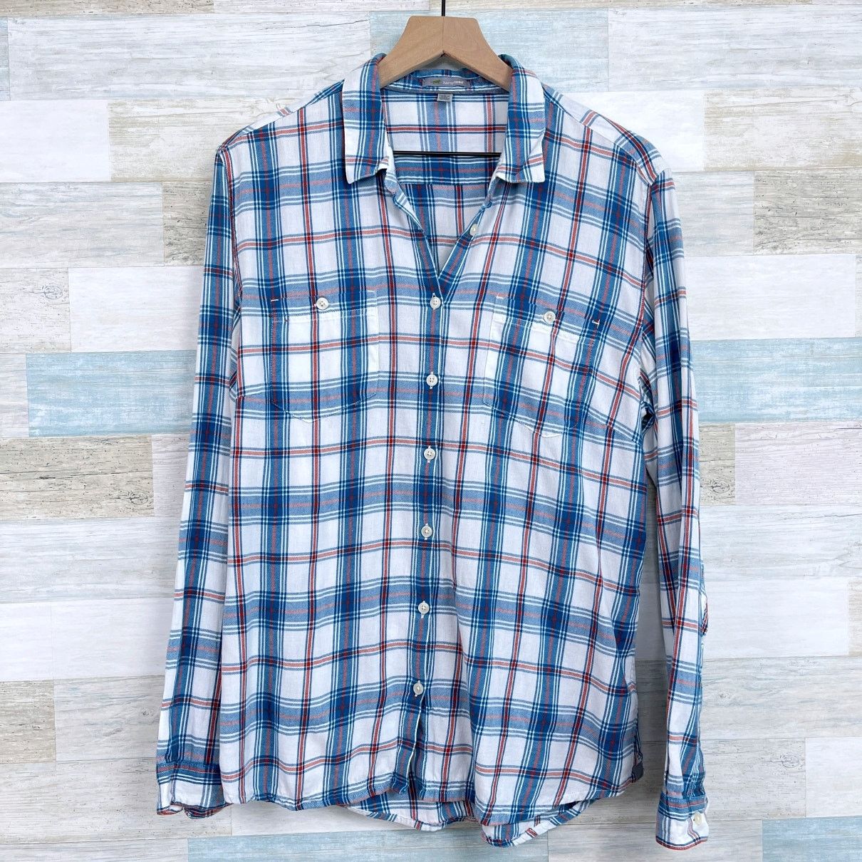 Other Horny Toad & Co Flannel Button Tunic Shirt Blue Womens S Size S / US 4 / IT 40 - 1 Thumbnail