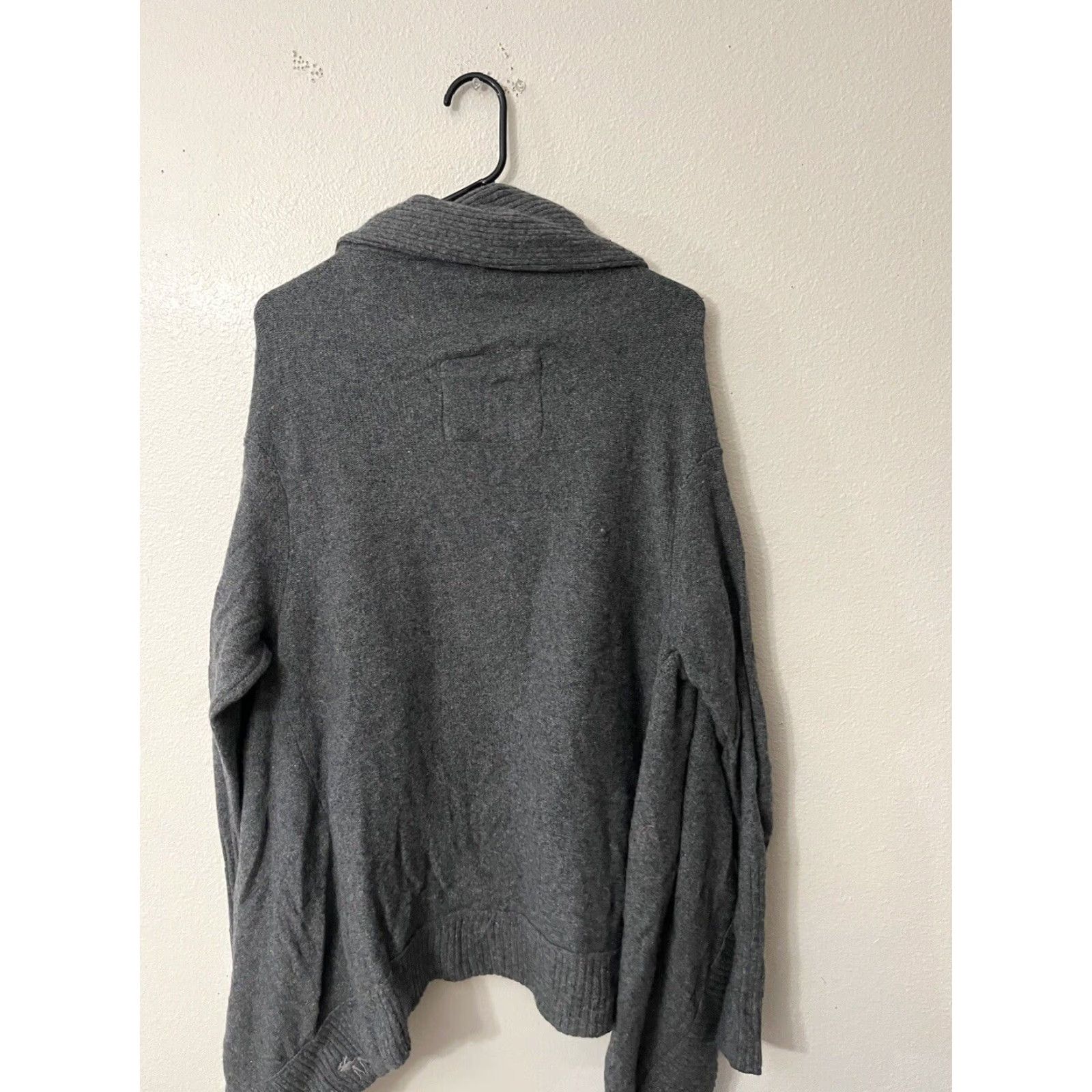 Abercrombie & Fitch Abercrombie & Fitch Cardigan Women Sweater M Open Knit Gray Wool Blend Front Open Knit Cardigan Womens M Gray Abercrombie & Fitch Sweater Size M / US 6-8 / IT 42-44 - 2 Thumbnail