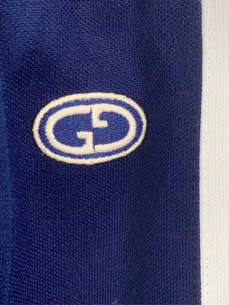 Gucci Gucci Size XS Blue and white pearl cotton striped double G Size US 30 / EU 46 - 4 Thumbnail