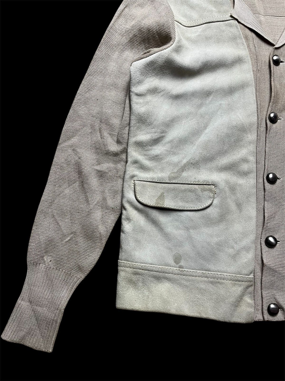 Vintage Vintage 50s 60s Rockabilly poly + suede leather knitwear Size US M / EU 48-50 / 2 - 4 Thumbnail