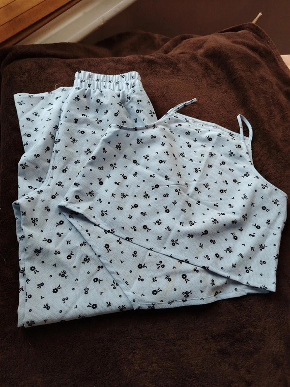 H&M H&M Girls Light Blue Floral Co-ord Set - Size 10-11 Years Size ONE SIZE - 1 Thumbnail