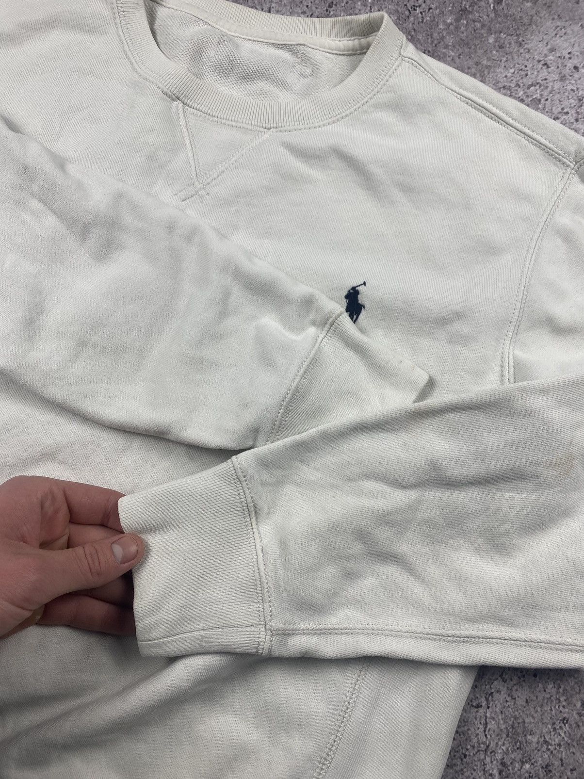 Polo Ralph Lauren × Vintage Polo Ralph Lauren vintage y2k white/cream sweatshirt Size US M / EU 48-50 / 2 - 7 Thumbnail