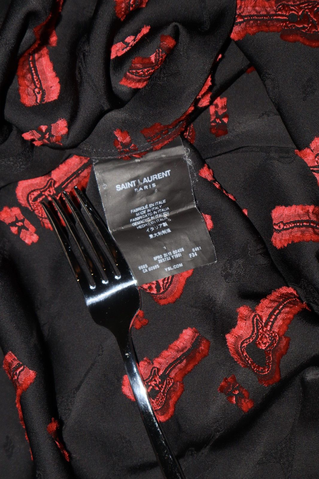 Saint Laurent Paris Saint Laurent Paris 2015 Guitar Silk Button Shirt Size US XXS / EU 40 - 6 Thumbnail
