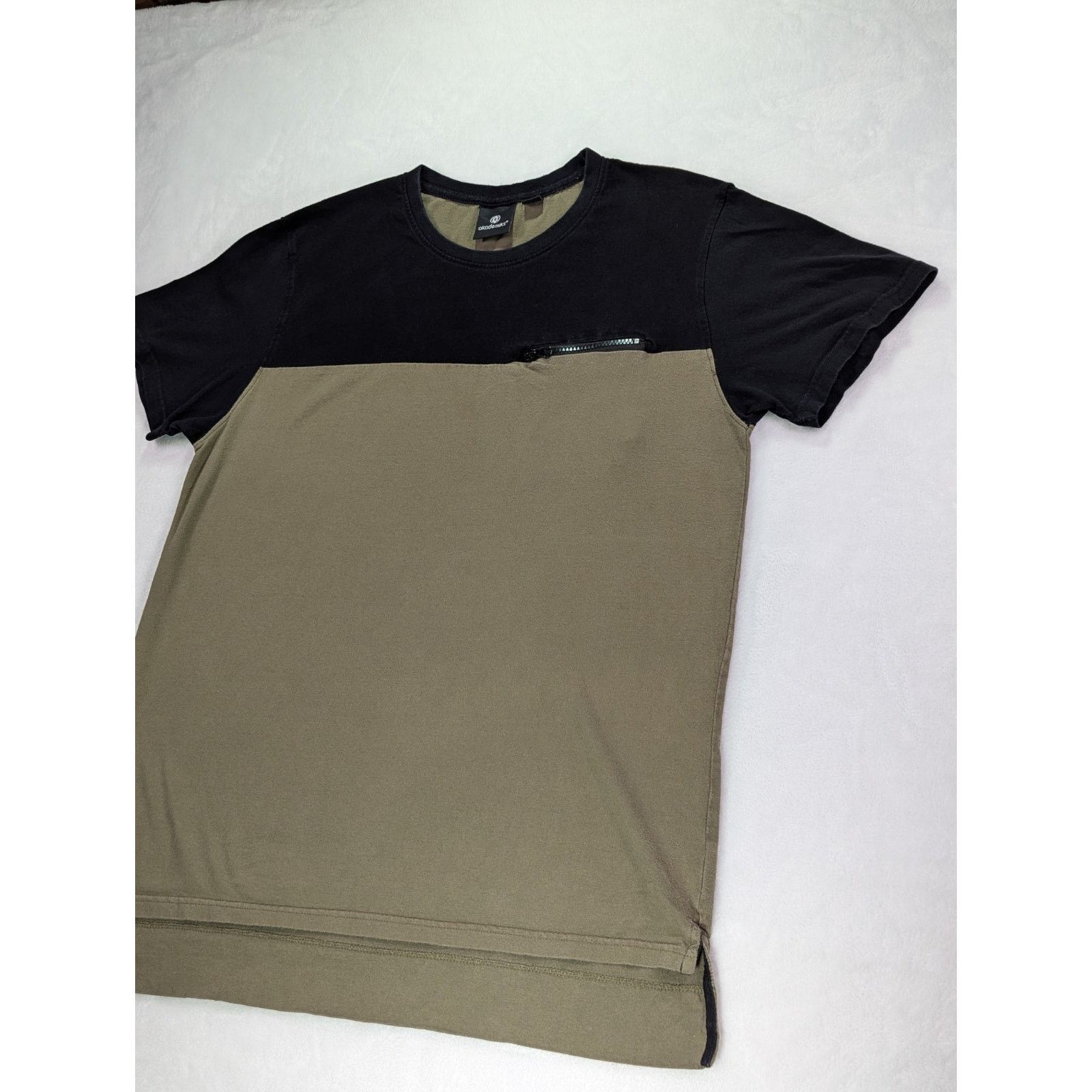 Akademiks Akademiks XL Colorblock T-Shirt Green Black Zipper Pocket Size US XL / EU 56 / 4 - 3 Thumbnail