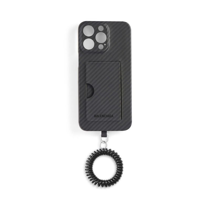 Balenciaga o1tr1nto0526 Size: OS / Tech Carbon Fiber Scoobi Case Black Size ONE SIZE - 1 Thumbnail