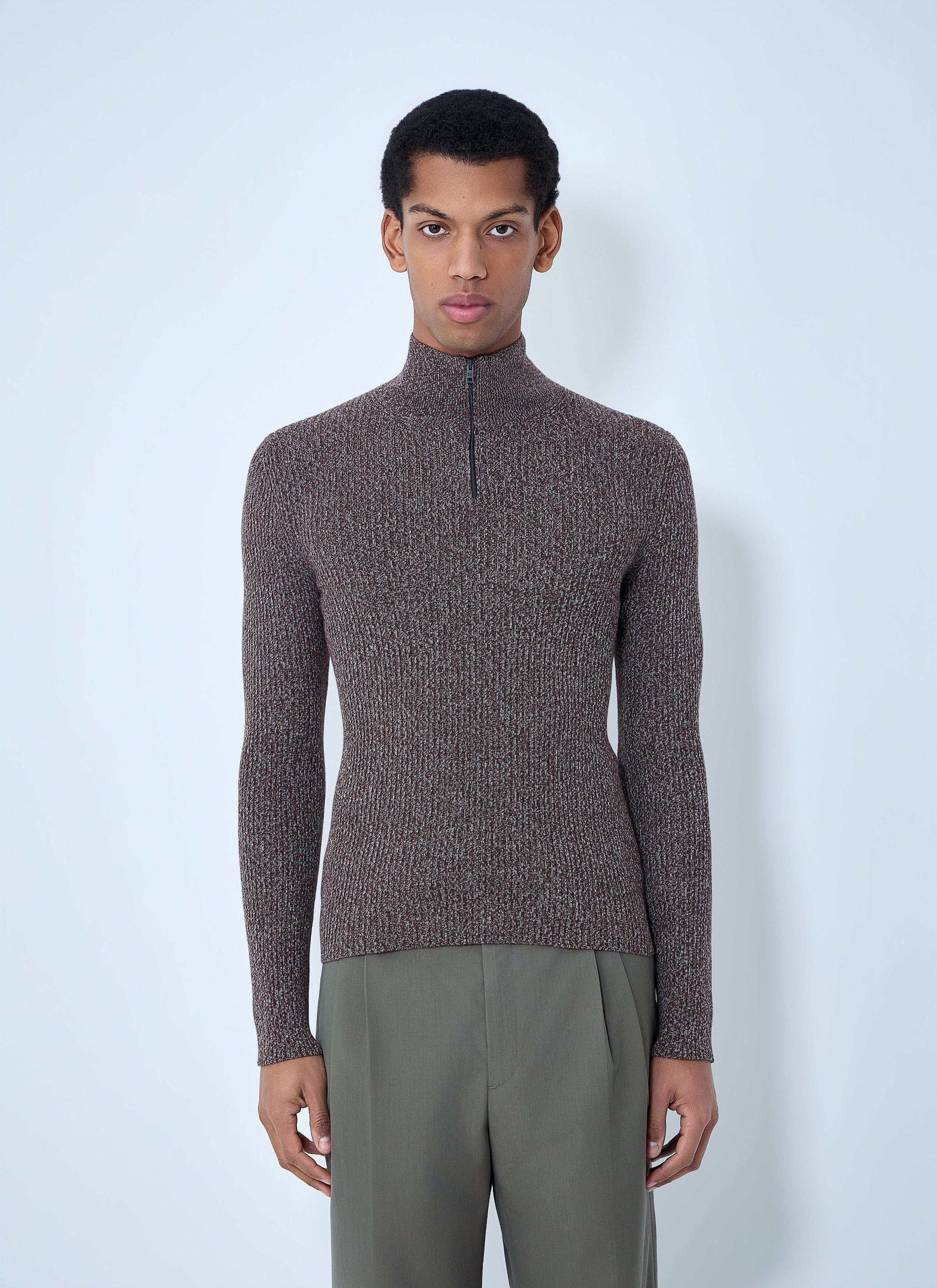 Prada High Neck Zip Sweater Size US L / EU 52-54 / 3 - 1 Thumbnail