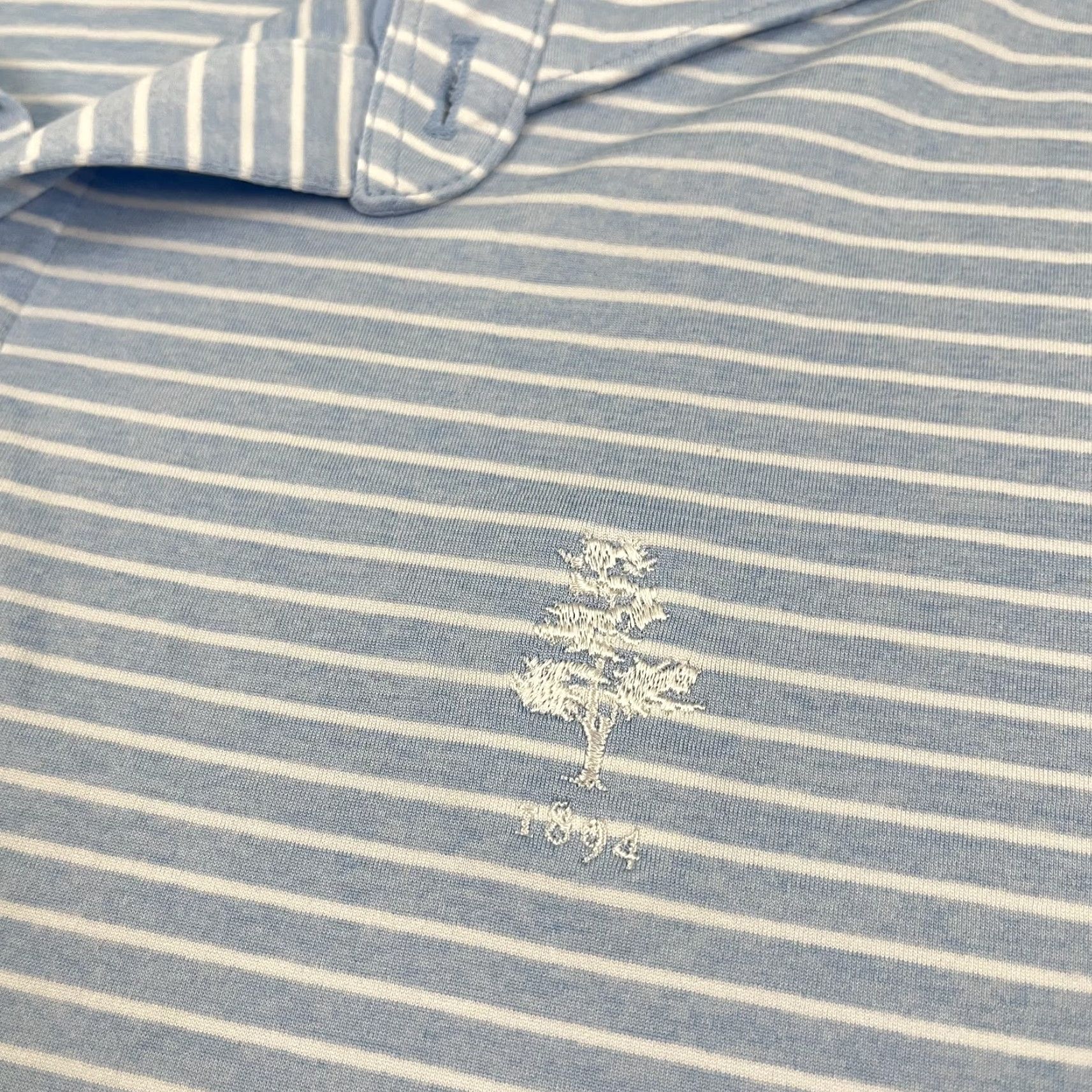 johnnie-O Johnnie-O Polo Shirt Mens 2XL Blue Striped Weston Golf Club Performance S/S Size US XXL / EU 58 / 5 - 2 Thumbnail