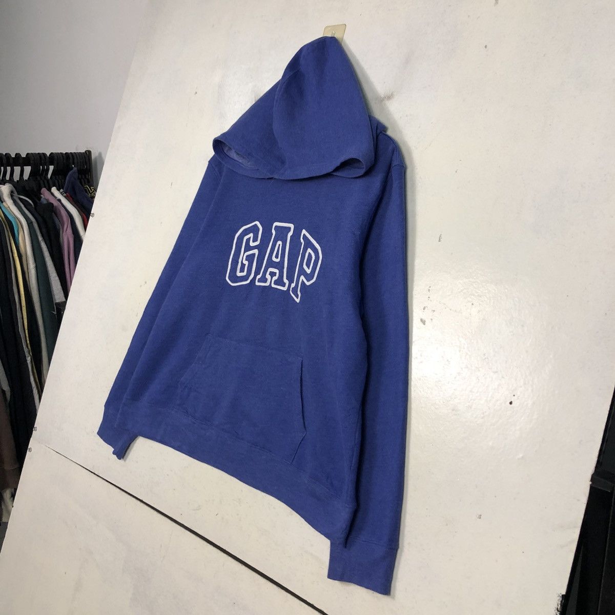 📌Vintage Hoodie Pull Over Sweater Gap Spell Out Big Logo