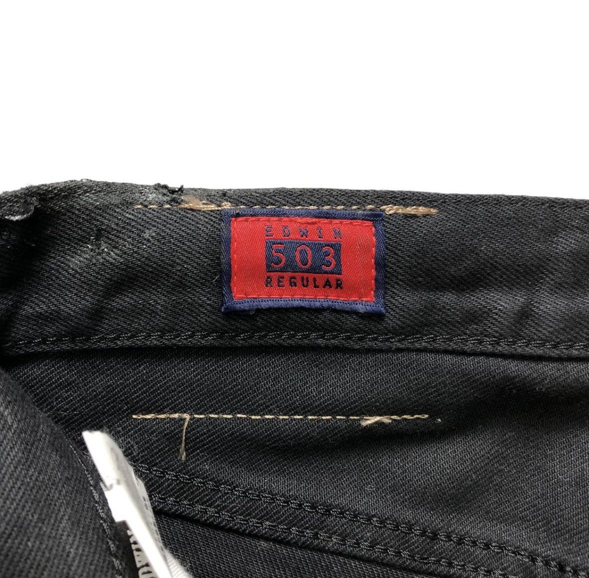 Edwin EDWIN 503ZZ WAXED BLACK DENIM PANTS #7356-139 Size US 29 - 6 Thumbnail