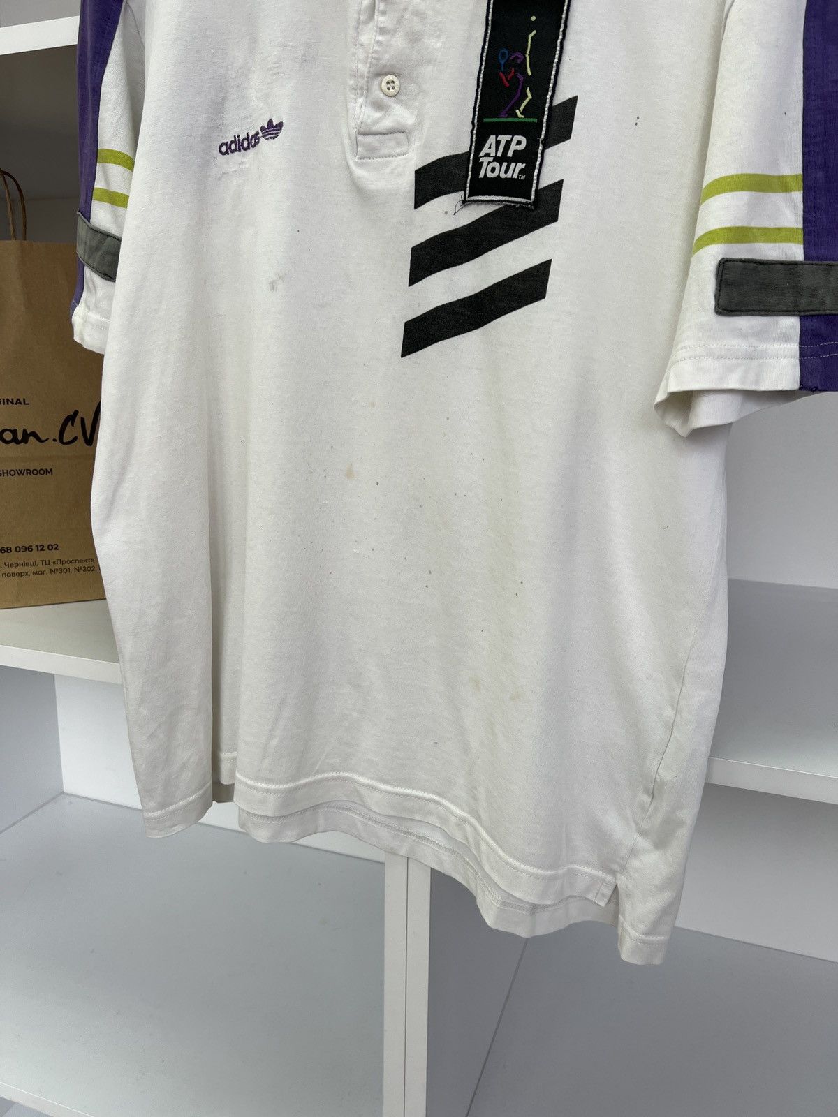 Adidas × Vintage Vintage Adidas 90s ATP Tour Polo T-shirt Size US M / EU 48-50 / 2 - 16 Thumbnail