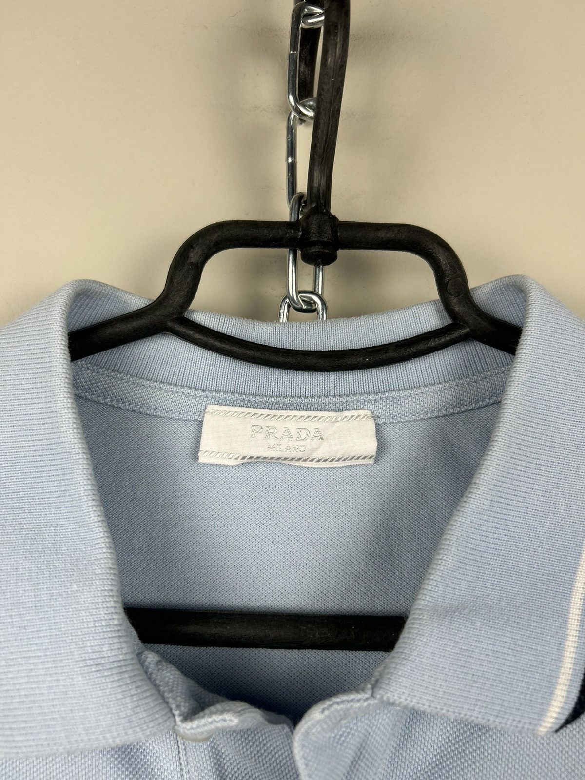 Prada Prada Red Tab Basic Polo T shirt Blue Rare Size US M / EU 48-50 / 2 - 4 Thumbnail