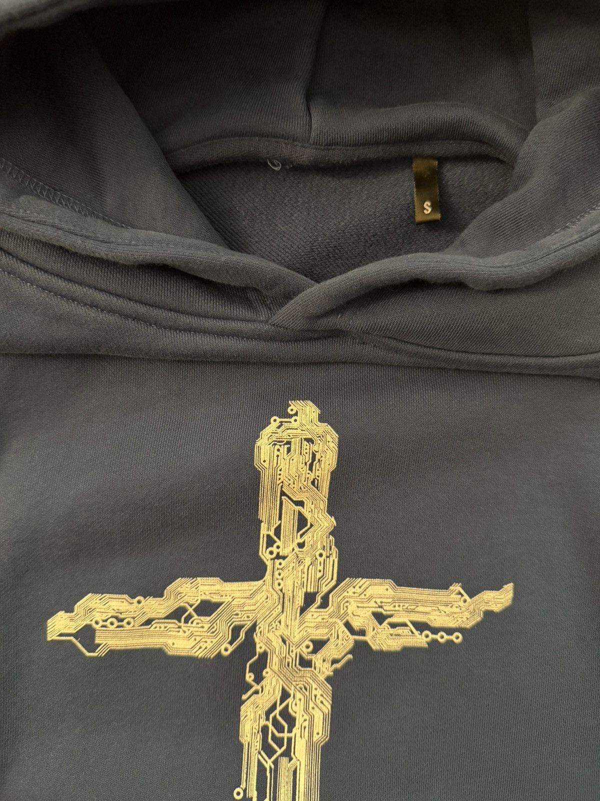 Other RARE Y2K Cross Print Cropped Boxy Hoodie Size US S / EU 44-46 / 1 - 4 Thumbnail