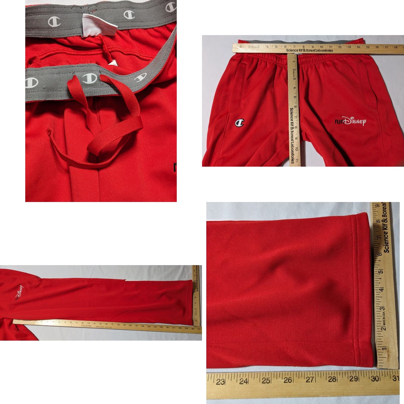 Champion RUN DISNEY Champion Women Small Red White Tracksuit Jacket + Pants Size 28" / US 6 / IT 42 - 10 Thumbnail