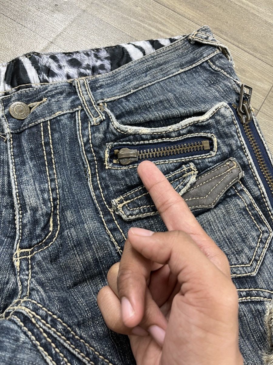 Tornado Mart 2000s Tornado Mart Distressed Flared Jeans Lgb Bondage Style Size US 34 / EU 50 - 10 Thumbnail