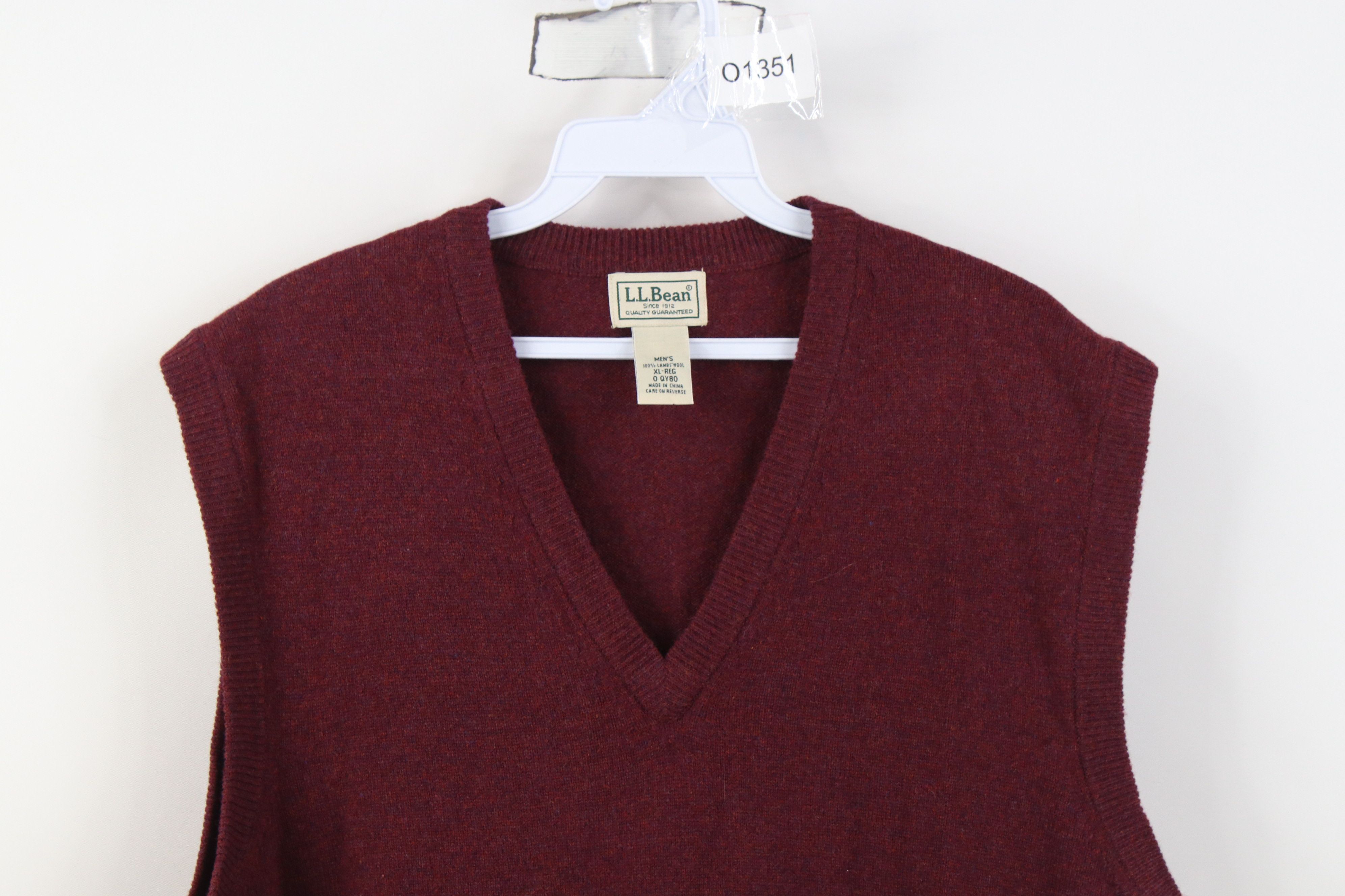 L.L. Bean Vintage 90s LL Bean Fleck Lambswool Knit V-Neck Sweater Vest Size US XL / EU 56 / 4 - 2 Thumbnail