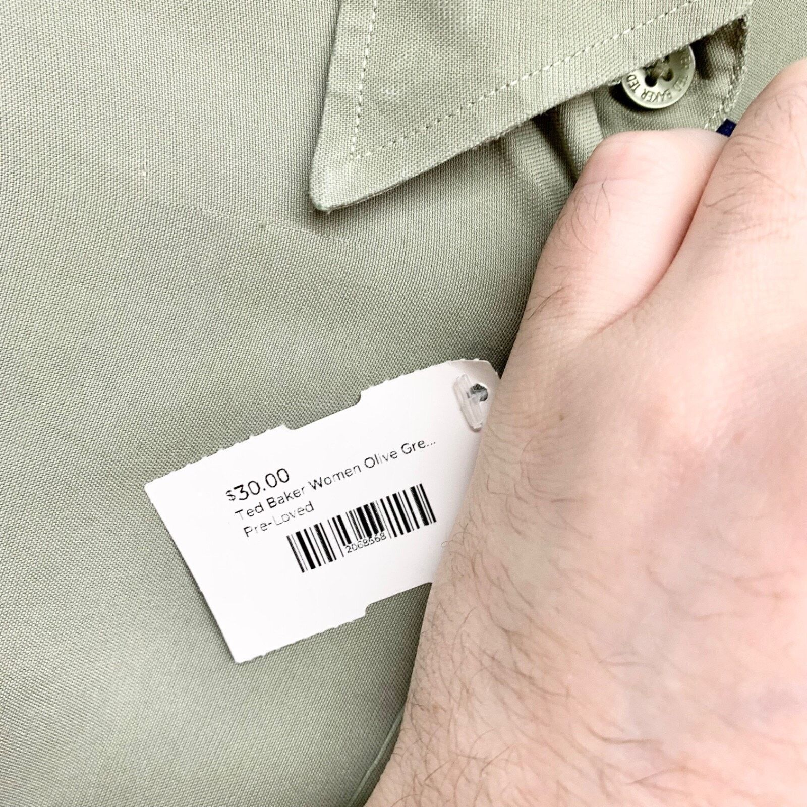 Ted Baker Ted Baker Shirt Size 2 Long Sleeve Button Down Sage Green Size US M / EU 48-50 / 2 - 4 Thumbnail
