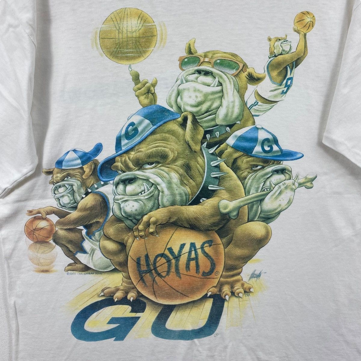 Vintage Vintage 90's GEORGETOWN HOYAS Basketball Graphic Distressed Size US L / EU 52-54 / 3 - 2 Thumbnail