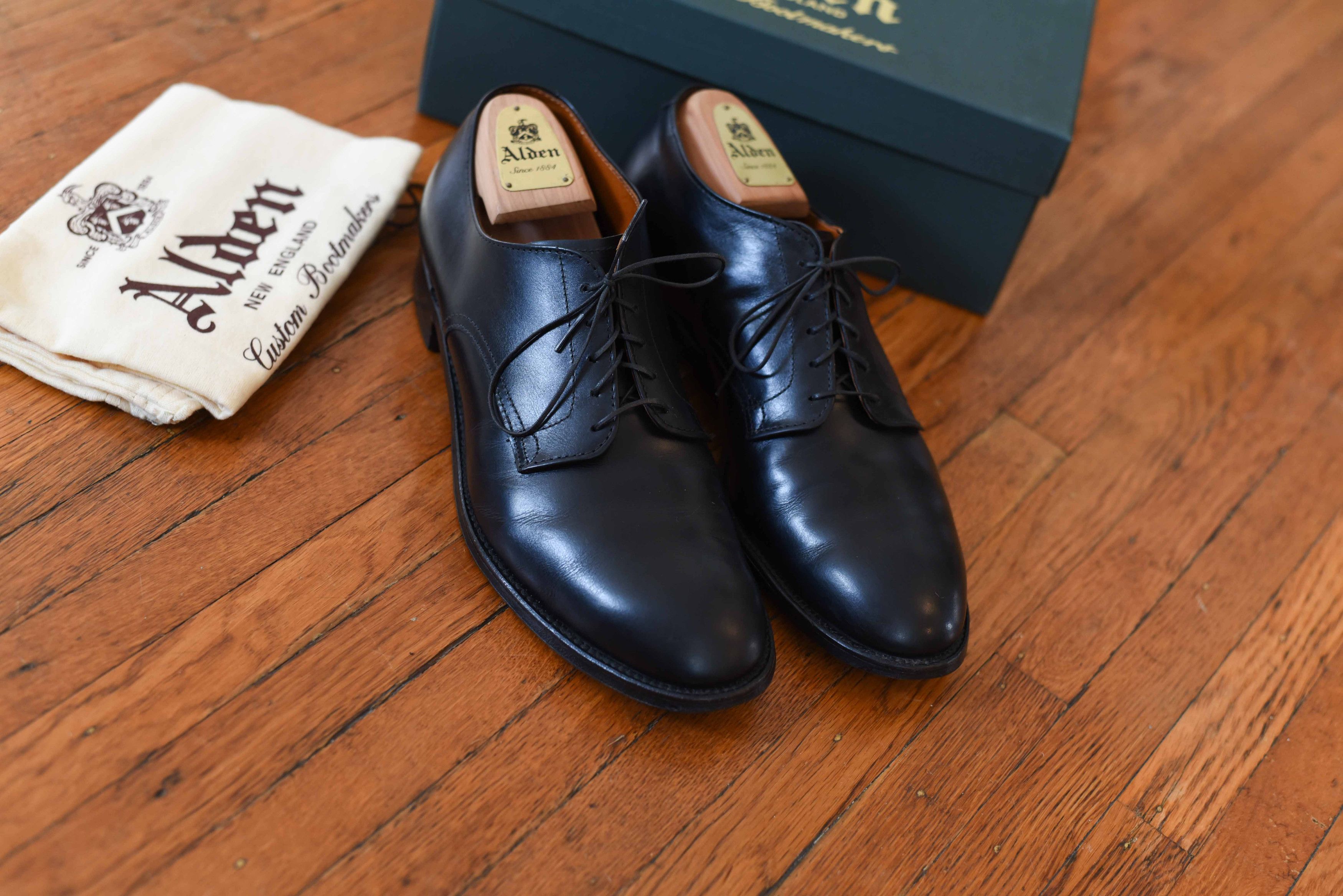 Alden Alden Modified Last Derby 53517 Size 10 D B/D Black Calf Size US 10 / EU 43 - 3 Thumbnail