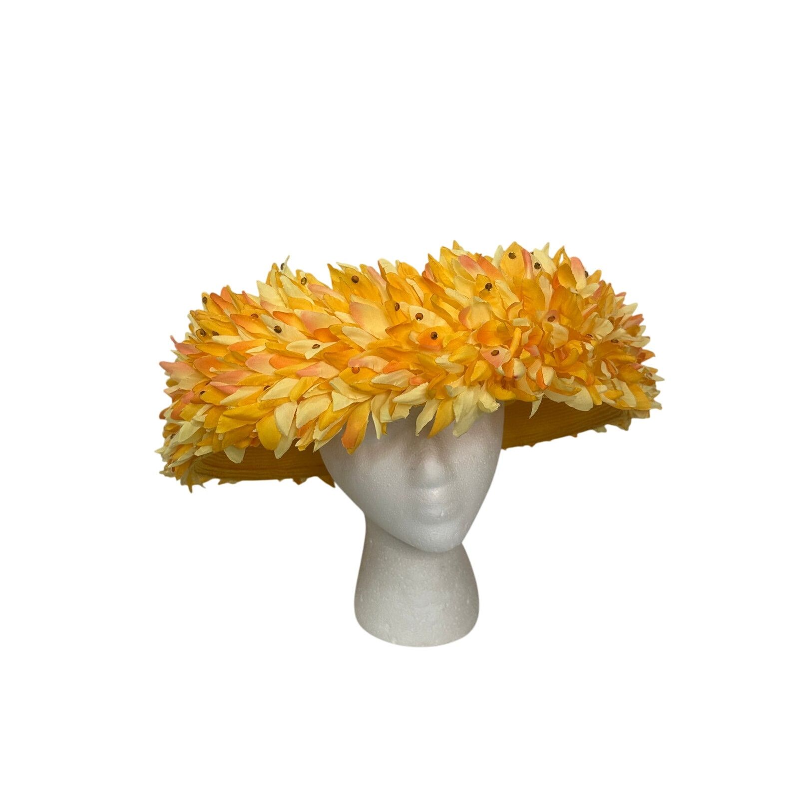 Vintage Vintage 1980s b. michael Yellow Church Derby Formal Hat Size ONE SIZE - 4 Thumbnail