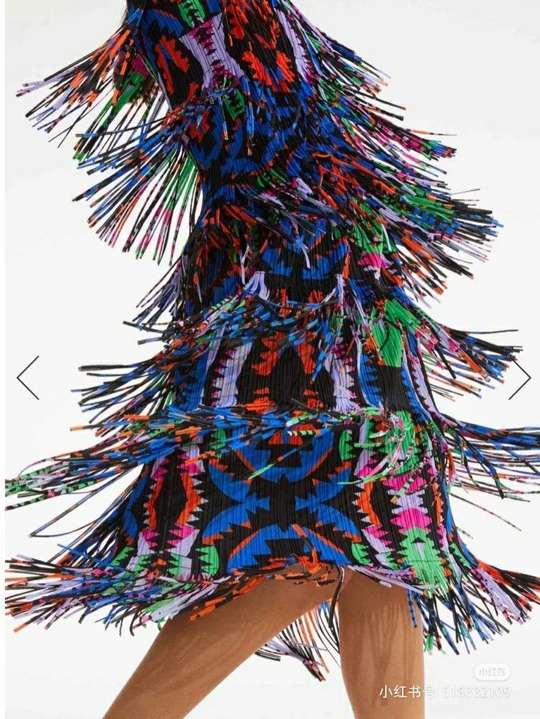 Issey Miyake Issey Miyake size:3 Colorful fringed pleated vest Size M / US 6-8 / IT 42-44 - 1 Thumbnail