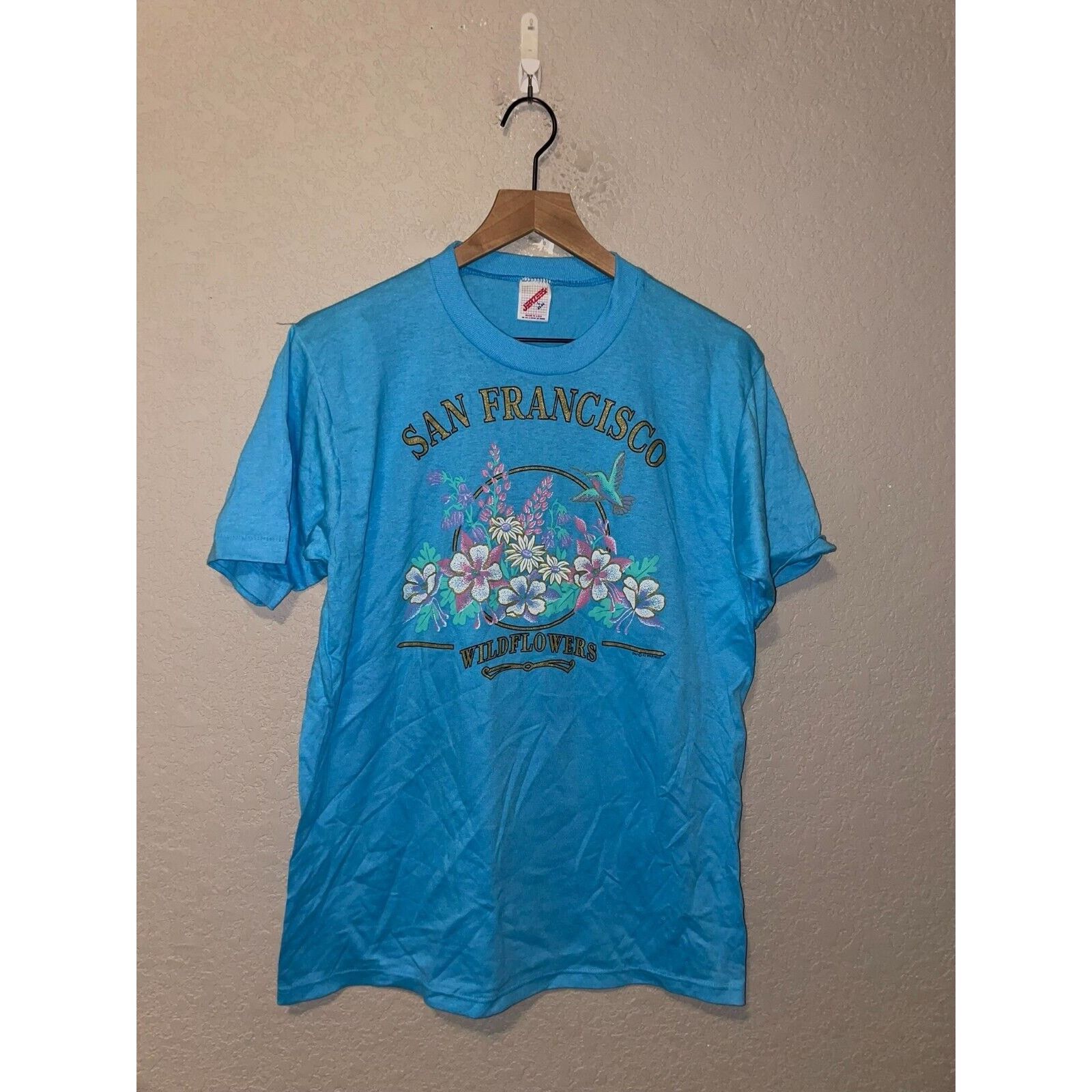 Jerzees Vintage San Francisco Shirt Wildlflowers Wild Blue Tee 90s L Size US L / EU 52-54 / 3 - 1 Thumbnail