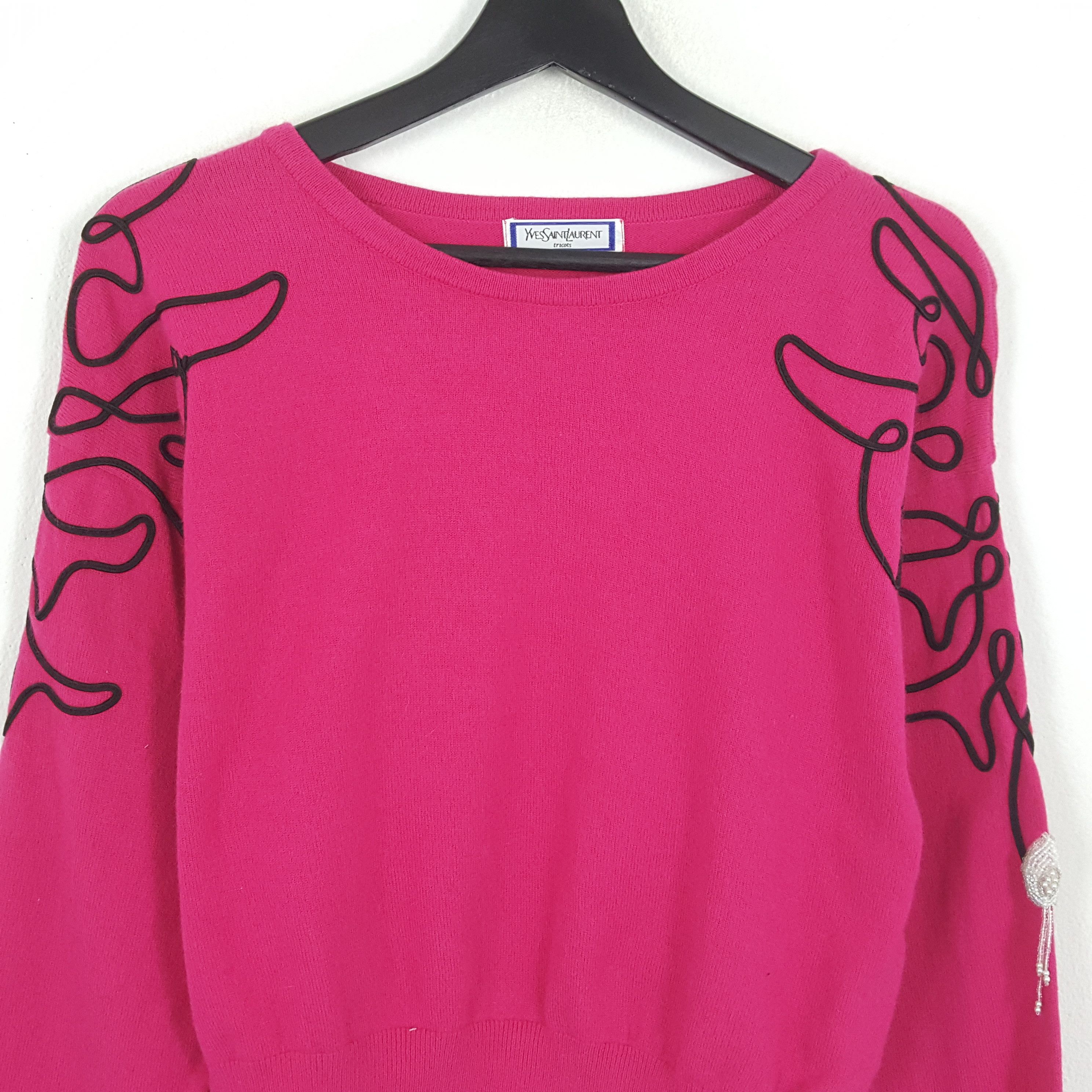 Yves Saint Laurent YVES SAINT LAURENT Rare Design Fashion Style Sweatshirt Size S / US 4 / IT 40 - 2 Thumbnail