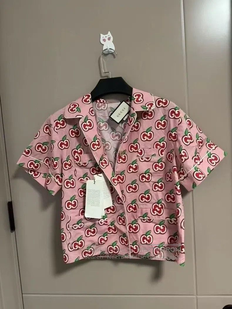 Gucci Gucci Full-print apple short-sleeved shirt Size S / US 4 / IT 40 - 1 Thumbnail