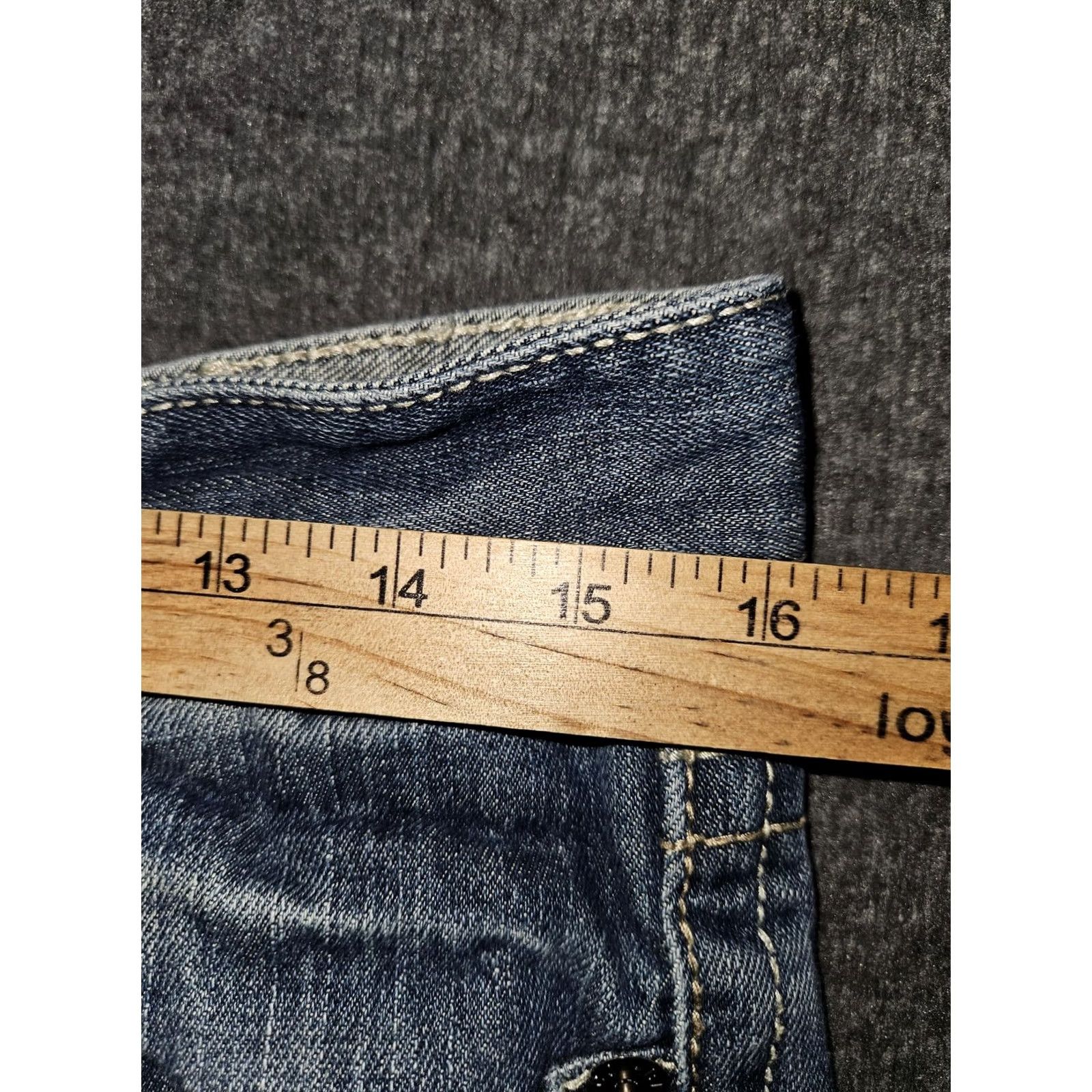 Vintage BLACK. Jeans Mens 32x30 Blue Distressed Straight Leg 100% Cotton Mid Rise Size US 32 / EU 48 - 4 Thumbnail
