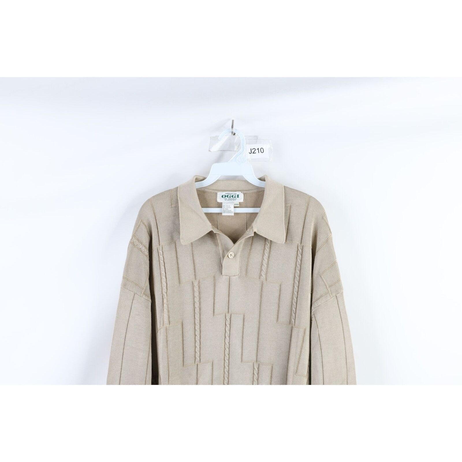 Vintage Vintage 90s Streetwear Braided Cable Knit Collared Polo Size US XXL / EU 58 / 5 - 2 Thumbnail