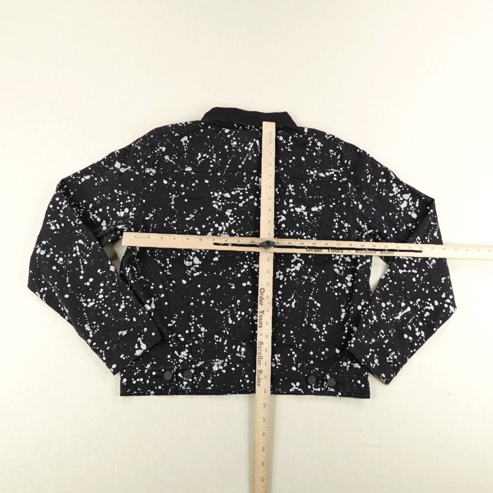 Levi's Levi's Bomber Jacket Mens Small Black Polka Dot Lightweight Button Up Outdoor Workwear Size US S / EU 44-46 / 1 - 5 Thumbnail