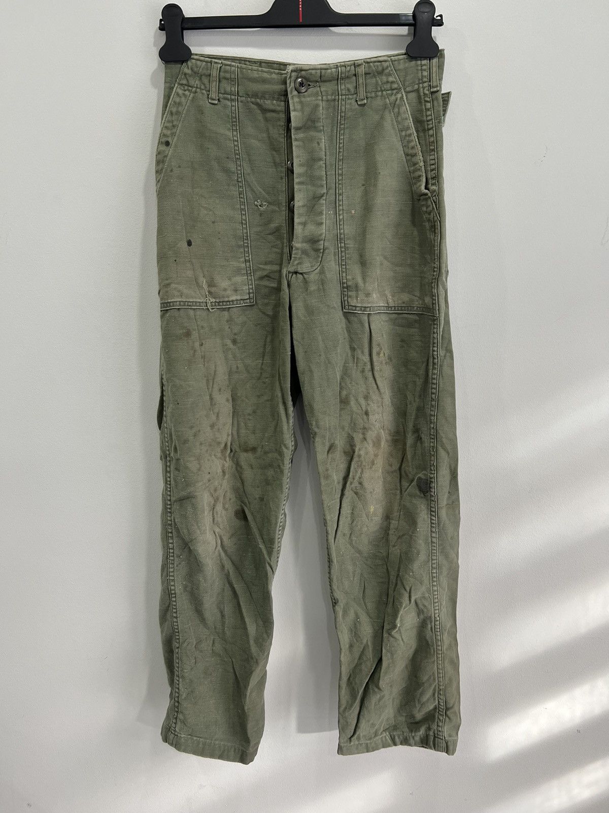 Vintage Vintage 60s Army Sateen Trousers OG 107 pants Glen Berry Size US 30 / EU 46 - 1 Thumbnail
