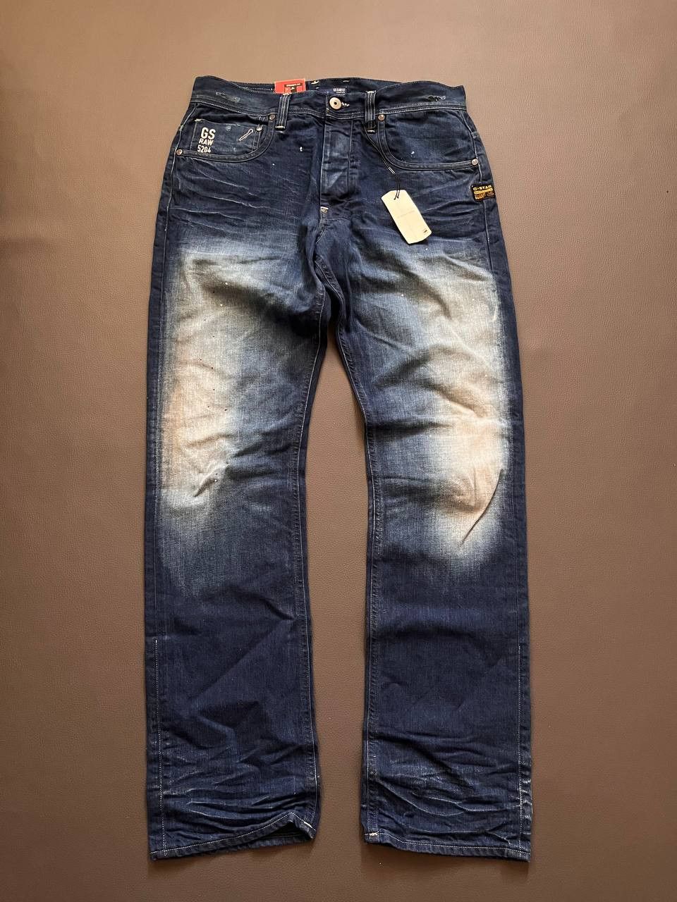 G-Star × Vintage G Star R33/01 Baggy Tapered Motorcycle Double Jeans Size US 33 - 1 Thumbnail