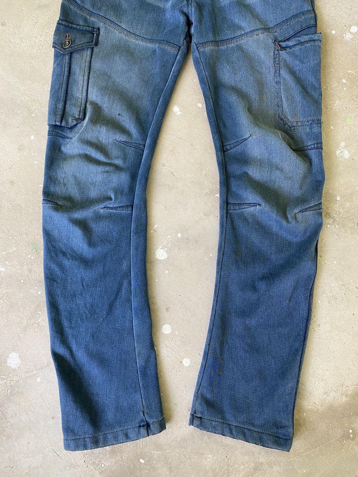 Japanese Brand FieldCore Multi Pocket 3D Cargo Denim Jeans Size US 33 - 3 Thumbnail