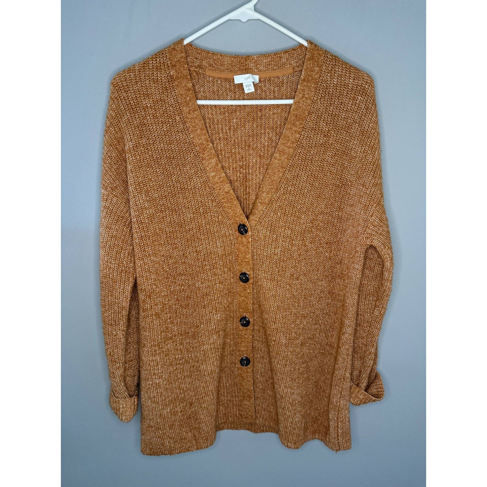Other J. Jill Long Sleeve Button-Up Knit Cardigan Brown Women's SP Size S / US 4 / IT 40 - 1 Thumbnail