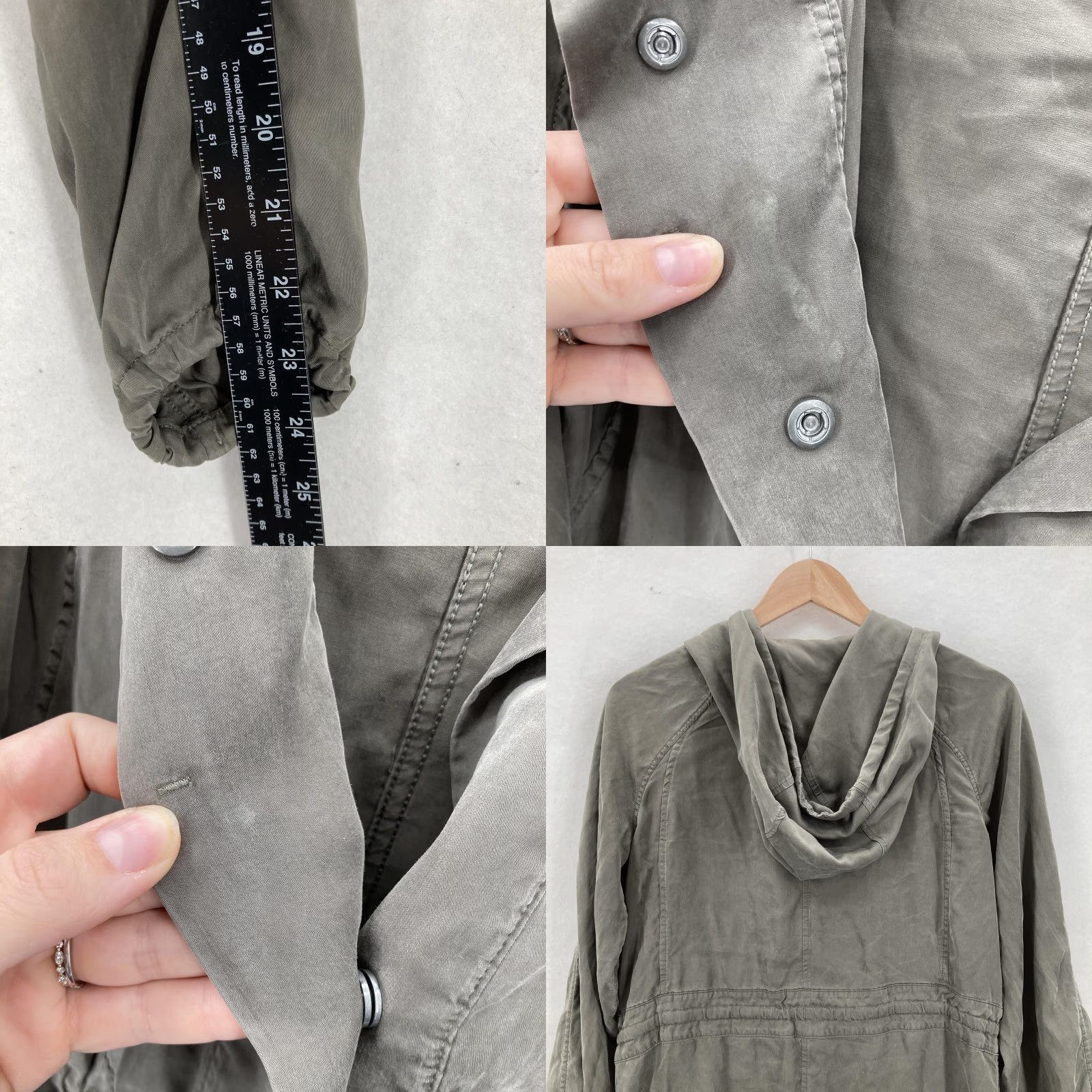 Lululemon VINTAGE Lululemon Jacket Womens Small Olive Green Hooded Anorak Parka Drawstring Waist Shirt? Size S / US 4 / IT 40 - 8 Thumbnail