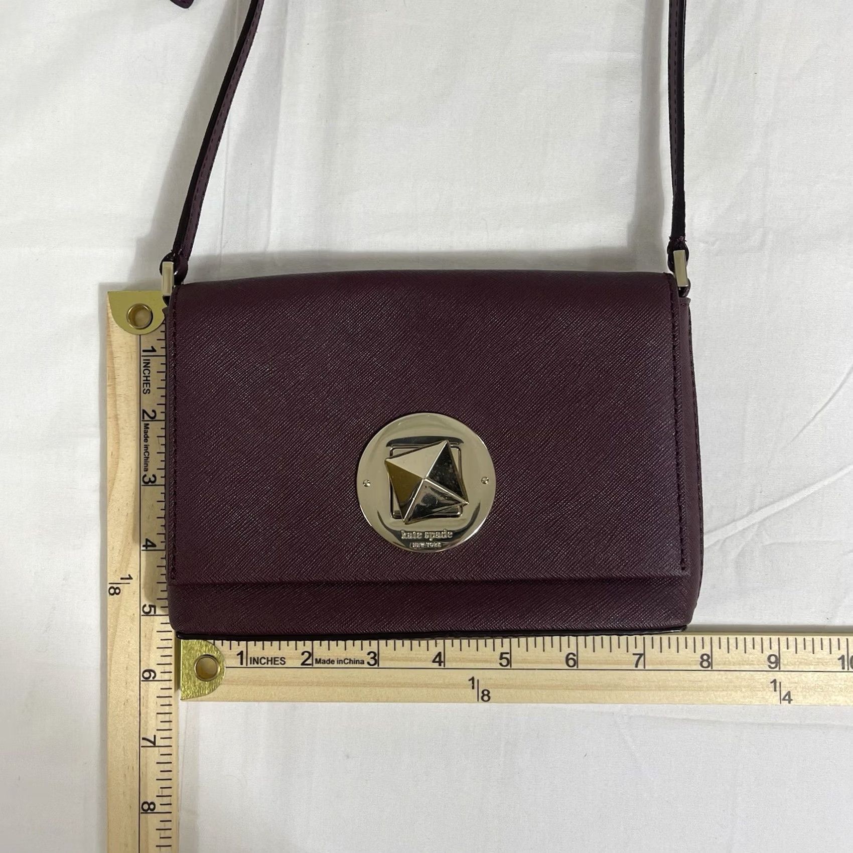 Vintage kate spade new york Newbury Lane Purple Crossbody Leather Bag WKRU3430 Shoulder Small Womens Size ONE SIZE - 2 Thumbnail