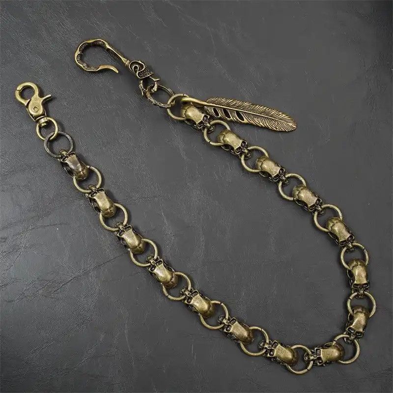 Vintage Waist Key Chain Skull Metal Hip Hop Gothic Punk Skull Pants Size ONE SIZE - 5 Thumbnail