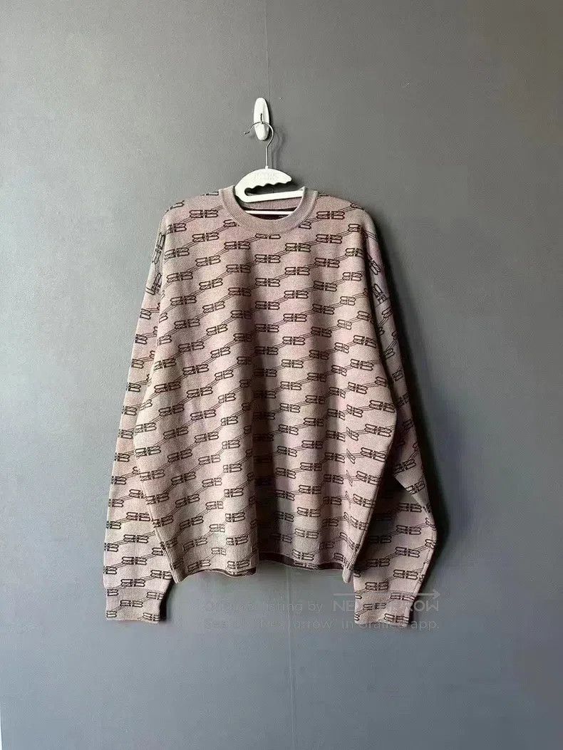 Other Balenciaga Lock buckle all-over print sweater Size US S / EU 44-46 / 1 - 1 Thumbnail