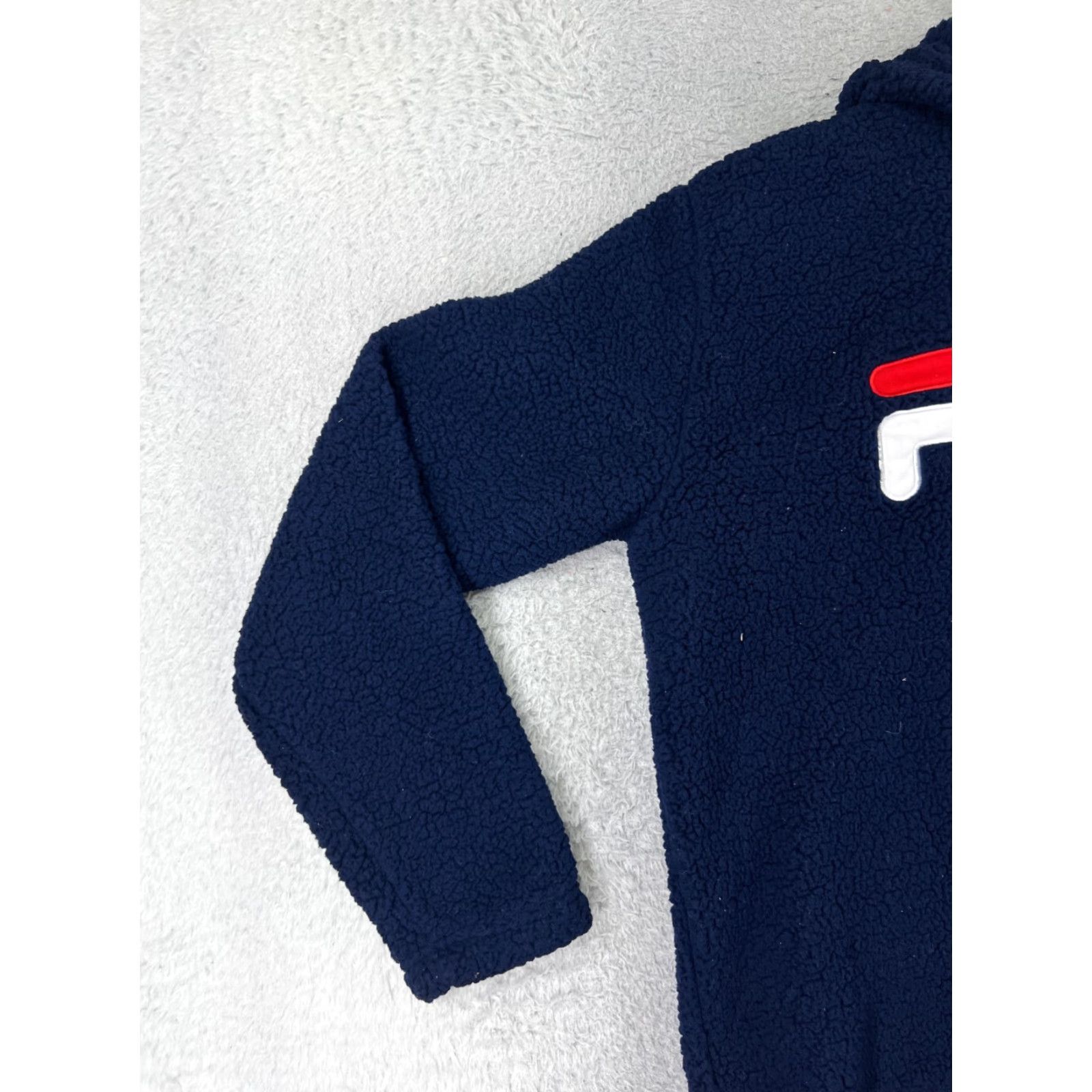 Fila FILA Sweater Women XL Blue 100% Polyester Sherpa Hoodie Pullover Size XL / US 12-14 / IT 48-50 - 6 Thumbnail