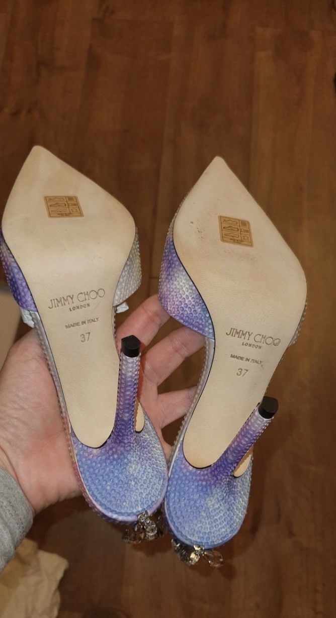 Jimmy Choo Jimmy Choo Saeda crystals all over,blue,pink, purple, 37 It Size US 7 / IT 37 - 6 Thumbnail