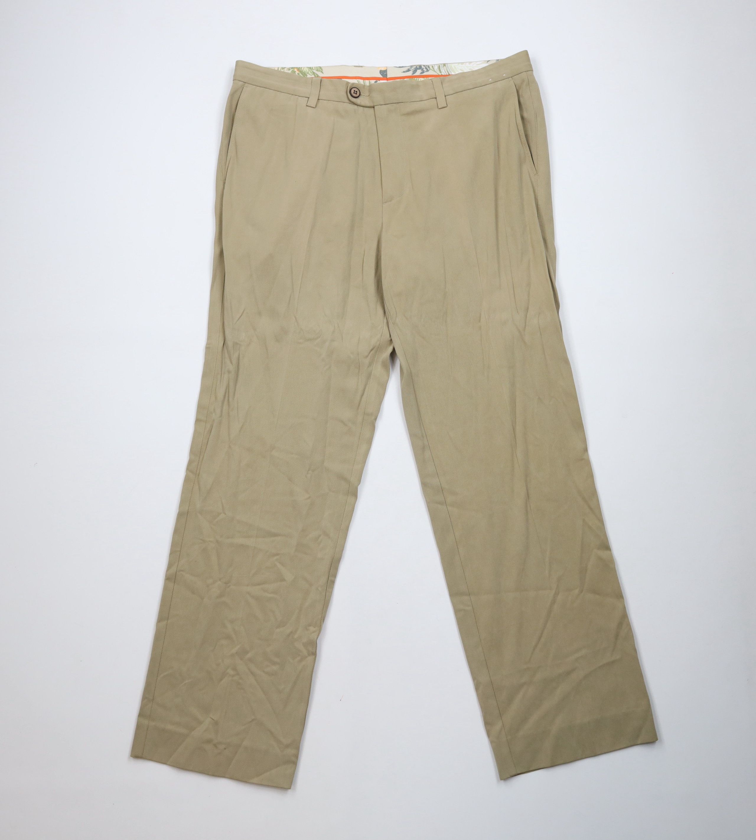 Tommy Bahama Vintage Tommy Bahama Silk Blend Wide Leg Chino Pants Beige Size US 36 / EU 52 - 1 Thumbnail