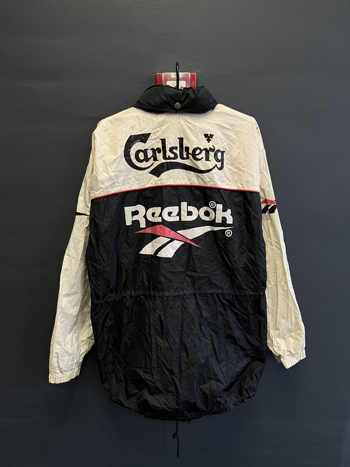 Pre-owned Reebok X Vintage Blokecore Vintage Reebok Liverpool Calsberg Football Jacket In Black