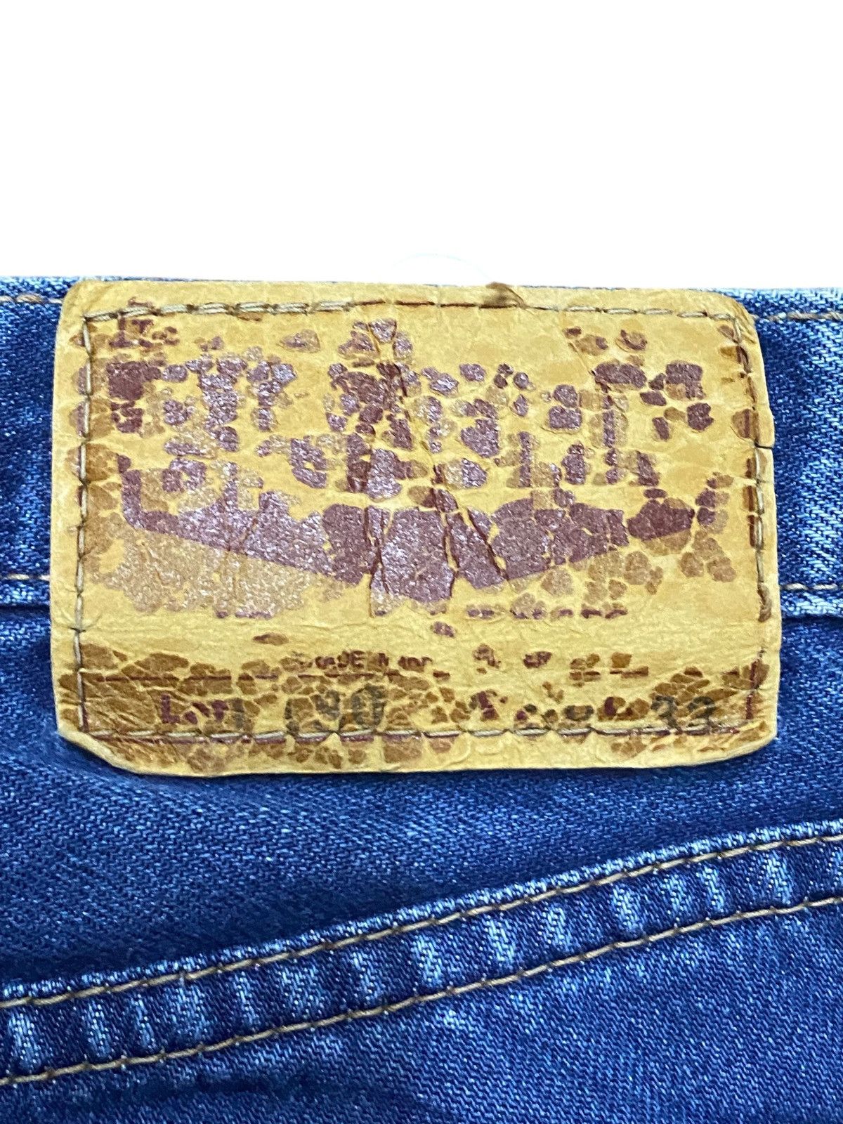 Big John Vintage Big John Blue Wash Distressed Flare Jeans Size US 27 - 9 Thumbnail
